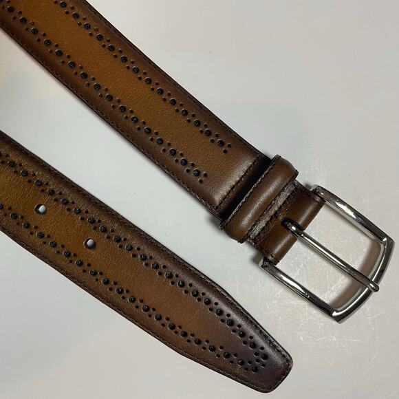 Allen Edmonds Men's Belt – Brown Leather – Size 44 – Style 74047 – Made in USA - Picture 2 of 11